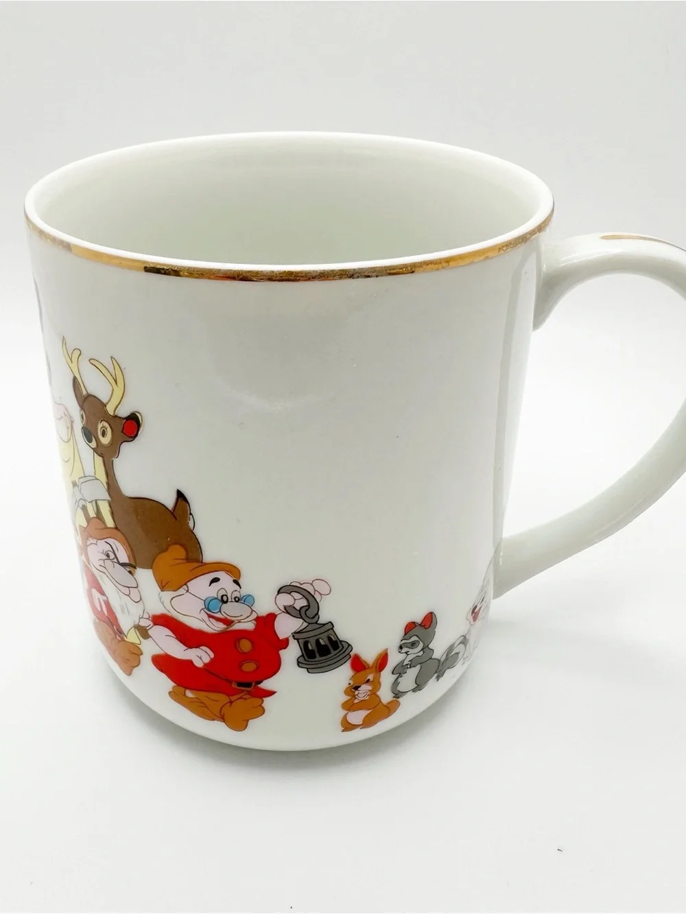 Rare Vintage Walt Disney Snow White & the Seven Dwarfs Cup Mug Porcelain  Japan
